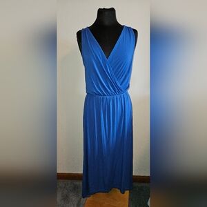 Old Navy Cobalt Blue Knit Below Knee Dress Large